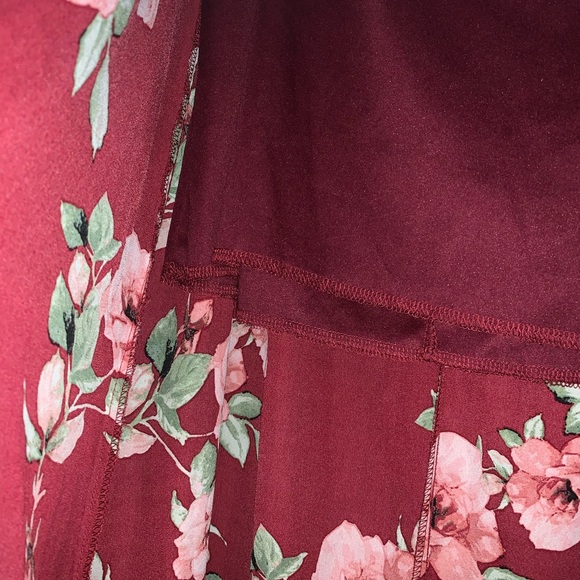 Red Floral Maxi Skirt - Picture 7 of 10